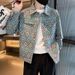 Floral Denim Spring And Autumn New Trend Korean Style Fashion Men's Jacket Top_mkmklike.com