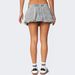High-Waisted Floral Hem Denim Mini Skirt – Retro Streetwear With Side Pockets_mkmklike.com