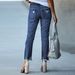 Women's Slim Fit Ripped Denim Jeans Solid Color Relaxed Everyday Wear Comfortable Feshion_mkmklike.com