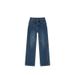 Clair Clair 2025 Winter Stretch Jacquard Baby Fleece Jeans Special Embroidery Craft Straight Fit Warm Comfortable Women's Pants_mkmklike.com