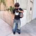 Suitable For All Seasons Letter Print Men's New Harajuku Hip-Hop Loose Wide-Leg Jeans Street Style_mkmklike.com