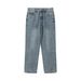 American Street Style Washed Vintage Small Straight-Leg Jeans For Men Hip-Hop Personality Tapered Design Loose Casual_mkmklike.com