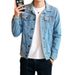 Northfold Spring And Autumn Denim For Men, Couple's Motorcycle Jacket, Trendy Youth Student Men's Korean Style Slim Fit Jacket_mkmklike.com