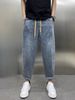 Autumn And Winter Velvet Thickened Jeans Men's 2025 New Trendy Brand Casual Harlan Pants Casual Versatile Straight-leg Pants_mkmklike.com