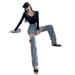 Hot Girl High Street Fashion Outfit: Retro Loose Slim-fit Detachable Patchwork Jeans, Stylish Long Pants For Clubbing,_mkmklike.com