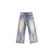Heavyweight Vintage Washed Jeans For Men – Distressed Blue Denim, Relaxed Straight Fit, Cleanfit Styling_mkmklike.com