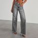 Women's High Waist Wide Leg Jeans - Vintage Washed Denim Pants For Casual & Street Style_mkmklike.com