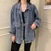 Chicco Denim Jacket For Female Students 2024 Spring And Autumn Korean Version New Loose BF Versatile Large Pocket Mid-Length_mkmklike.com