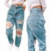 Women's Clothing Etro Ripped Jeans Girl_mkmklike.com