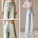 Women's Tencel Wide-Leg Jeans 2026 Spring/Summer New High-Waisted Slimming Stretch Loose Narrow Straight-Leg Long Pants_mkmklike.com