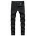 Men's Retro Washed Denim Jeans Slim Fit Trousers Ripped Fashion Jeans For Youth_mkmklike.com