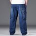 Pure Cross-Border Exclusive American Workwear Straight-Leg Jeans For Men, Spring And Autumn, Plus Size, Loose Fit, Wide-Leg,_mkmklike.com