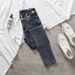 High Waisted Slimming Stretchy Tapered Cropped Pencil Jeans for Women Summer 2021 Fashionable Comfortable Denim Pants_mkmklike.com