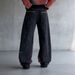 Men's Loose Straight-Leg Jeans With Aurora Purple Wash & Hand-Brushed Details Hand-Brushed Distressing_mkmklike.com
