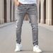Summer 2026 Men's Slim Fit Skinny Jeans American Style Versatile Fashion Wholesale Trendy Denim_mkmklike.com