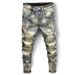 Men's Retro Ripped Stretch Jeans Slim Fit Korean Style Autumn Spring New Straight Distressed Denim_mkmklike.com