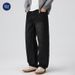 Nordmann Muqiu Clothing | Black High Street Jeans Men's Plus Size Loose Draped Straight-Leg Floor-Length Pants_mkmklike.com