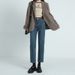 Minghai 89% 25th Autumn/Winter Fleece-Lined Jeans For Women, Petite High-Waisted Straight-Leg Pants That Make Legs Look_mkmklike.com