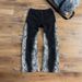 Men's Retro High Street Trend Hip Hop Straight Leg Wide Leg Casual Jeans Two Tone Digital Print_mkmklike.com