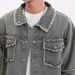 Men's Clothing Fashion Loose Metal Punk Denim Rivet Jacket Design Raw Edge Advanced Trend Black Jacket_mkmklike.com