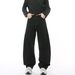 Men's Korean Streetwear Jeans – Wide-Leg Blade Cut, Washed Cotton Blend (XS-XL, Distressed/Black/White)_mkmklike.com