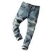 Men's Slim Fit Straight Leg Jeans Retro Style Trendy Casual Stretch Trousers For Spring Autumn_mkmklike.com