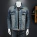 Loom Europe Station 2023 Autumn New Trendy Washed Vintage Casual Denim Jacket Men's Turn-Down Collar Top_mkmklike.com