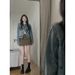 American Hip-hop High Street Retro Denim Short Jacket For Women, Spring And Autumn, Stylish, Age-reducing, Casual,_mkmklike.com