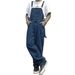Men's Loose Fit Overalls Streetwear Long Pants Washed Denim Multiple Pockets_mkmklike.com