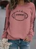 Women's Clothing new autumn game day print fashion sweater spot trend long sleeve_mkmklike.com