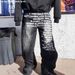 Men's And Women's American Retro Hip-hop Jeans - Loose And Loose, Street Style, With Letter Print_mkmklike.com