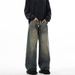 Men's American Retro High Street Loose Straight Leg Jeans Trendy Cleanfit Wide Leg Trousers For Spring Floor Length_mkmklike.com