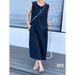High End Temperament Sleeveless Camisole Washed Denim Vest Skirt, Summer Loose And Age Reducing Korean Version Dress_mkmklike.com