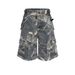 Men's Clothing Spring And Summer New Buckle Waist Design Denim Shorts Enzyme Washed Tree Branch Camouflage Shorts_mkmklike.com