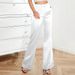 Women's Clothing women's fashion casual pants satin pocket micro flared loose trousers_mkmklike.com