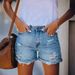 Women's Clothing Shorts Straight Pants Washed Holes Versatile Women's Jeans_mkmklike.com