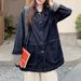 Salt-style Plaid Patchwork Mid-length Denim For Women, 2026 Spring/autumn New Model, Loose Fit, Slimming, Versatile_mkmklike.com