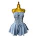 Summer Sexy Fashion Strapless Denim Jumpsuit For Women Wide Leg Pants Casual Spring/Autumn Regular Fit_mkmklike.com