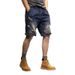 Men's Clothing Denim Shorts Men's Summer Ripped High Street Fashion Brand New Thin Loose Shorts Retro Mid Length Pants_mkmklike.com