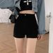 Trendy Girl Closet Black Denim Shorts Women Summer Thin 2025 New High Waist Loose A-Line Ultra Short Tight Pants For Hot Girls_mkmklike.com