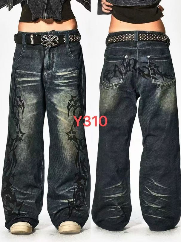 Men’s Stretch Slim Straight Jeans – High-Waisted Blue Denim Pants With Stone Wash Finish (XL-3XL, Light/Medium Wash)_mkmklike.com
