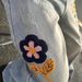 Vintage Floral Embroidered Washed Denim Jeans - High Street Straight Leg Casual Pants For Men & Women_mkmklike.com