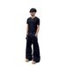 Retro Turquoise Relaxed Fit Jeans For Men - Vintage Washed Cotton Straight Leg Trousers With Classic Five-Pocket Design_mkmklike.com