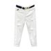 Men's Clothing Distressed White Stretch Jeans For Men & Women - Mid Rise Relaxed Fit Comfortable Slimming Straight Leg Casual Denim Pants_mkmklike.com