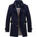 Pulse Pulse 2025 New Foreign Trade European And American Style Cotton Large Size Mid-Length Jacket Men's Casual Solid Color Coat_mkmklike.com