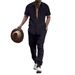 2024 Summer Men's Shirt Casual Loose Short sleeved Long Pants Beach Set_mkmklike.com