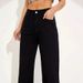 Women's High-Waisted Straight Leg Jeans Loose Fitting Floor-Length Slimming Black Wide Leg Retro Style New Arrival_mkmklike.com
