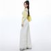 Wholesale White Non-tight-fitting Flared Jeans For Women, Spring High-waisted Slimming Loose Wide-leg Stretchy Extended_mkmklike.com
