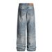 Blue 3D Digital Printed Chain Jeans Unisex Trendy Versatile American Style Loose Straight Casual Long Pants_mkmklike.com