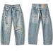Men’s Distressed Denim Jeans – Vintage Washed High Street Loose Fit (S-4XL)_mkmklike.com